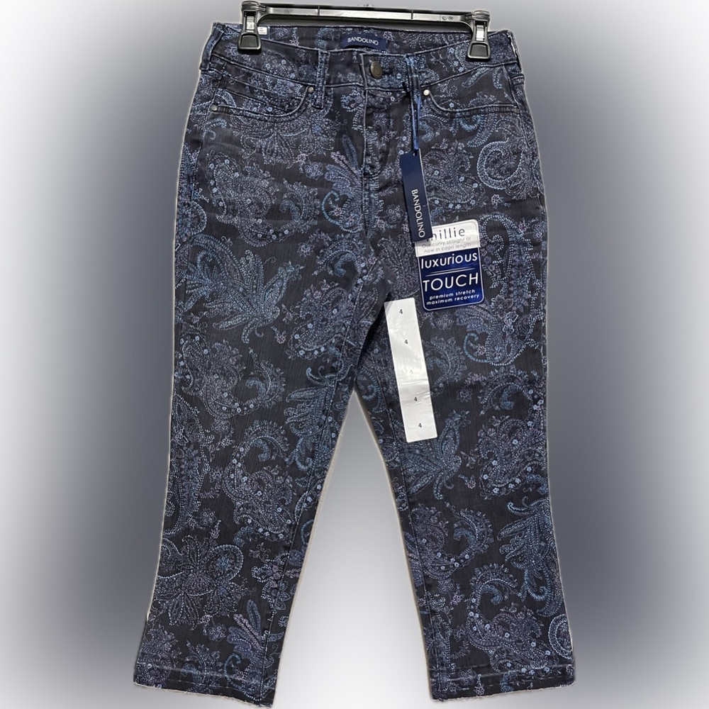 Bandolino Navy Paisley Jeans